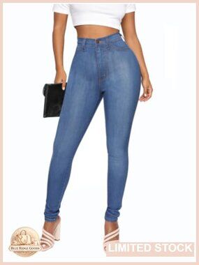 High Waisted Skinny Butt Lifting Tummy Control Stretch Jeans